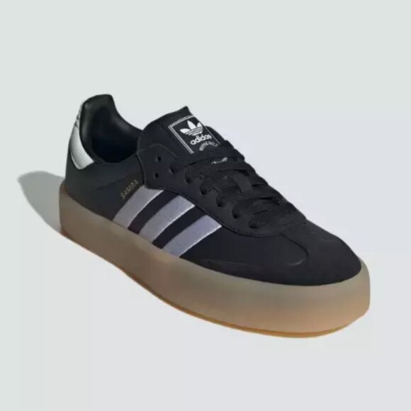 Adidas Women's Sambae OG Leather Casual Shoes Sneakers Black - Picture 3 of 6